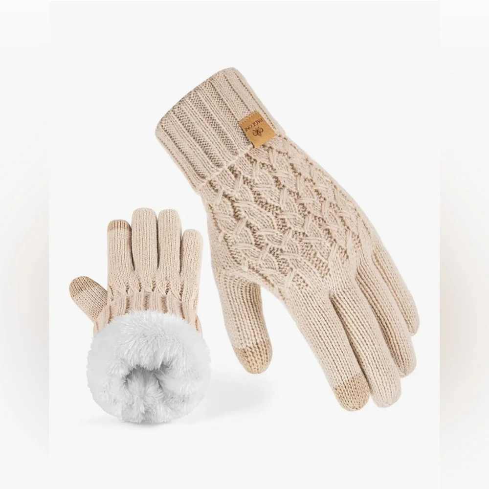 Winter Gloves for Women Touchscreen Texting Warm Knit Fleece Lined Gloves